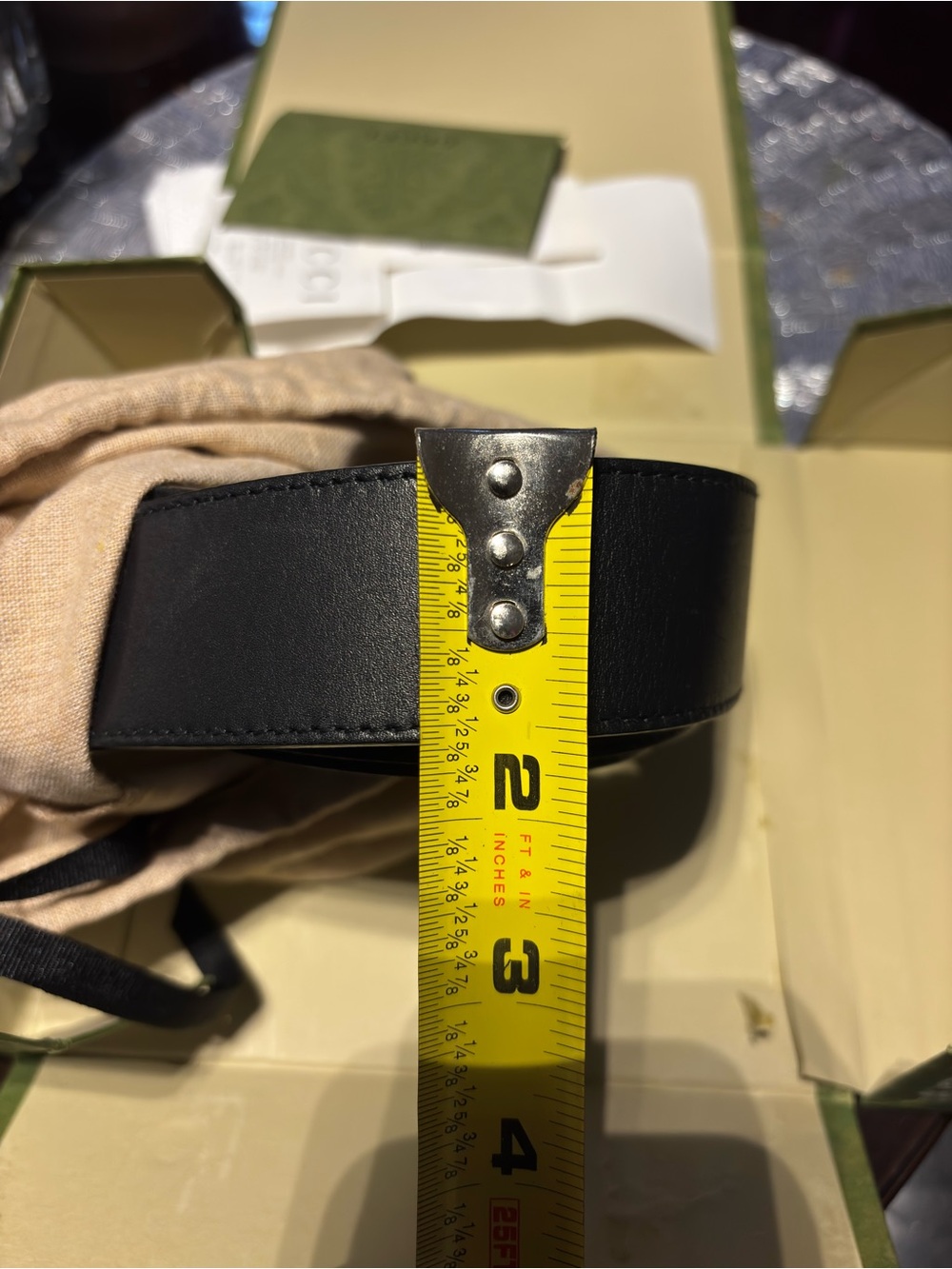 Gucci Black Leather Belt with Gold Double G Hardware - Picture 12 of 12